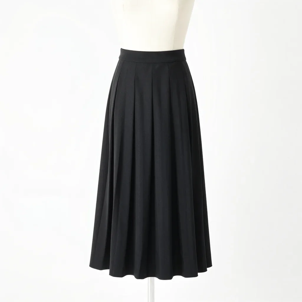 Avant-garde pleated skirt isolated on a white background