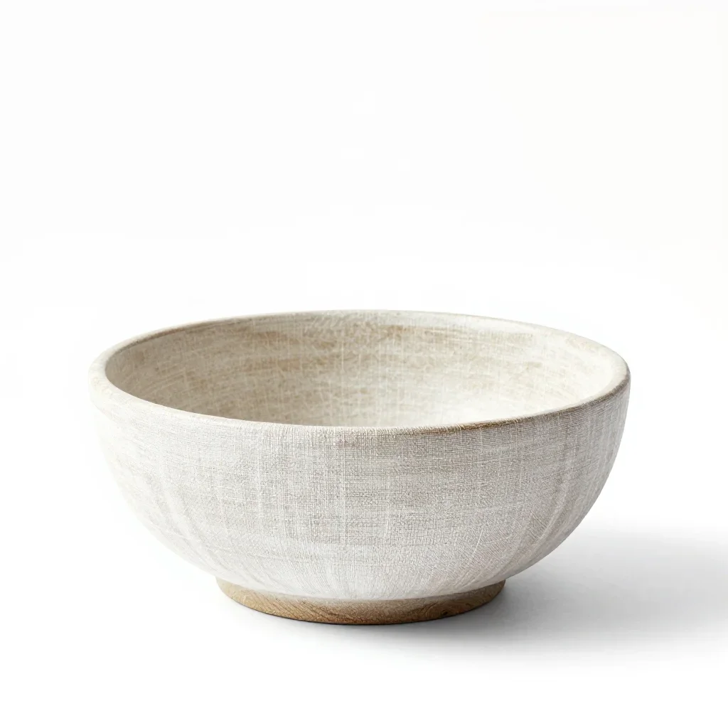 Boho fruit bowl isolated on a white background