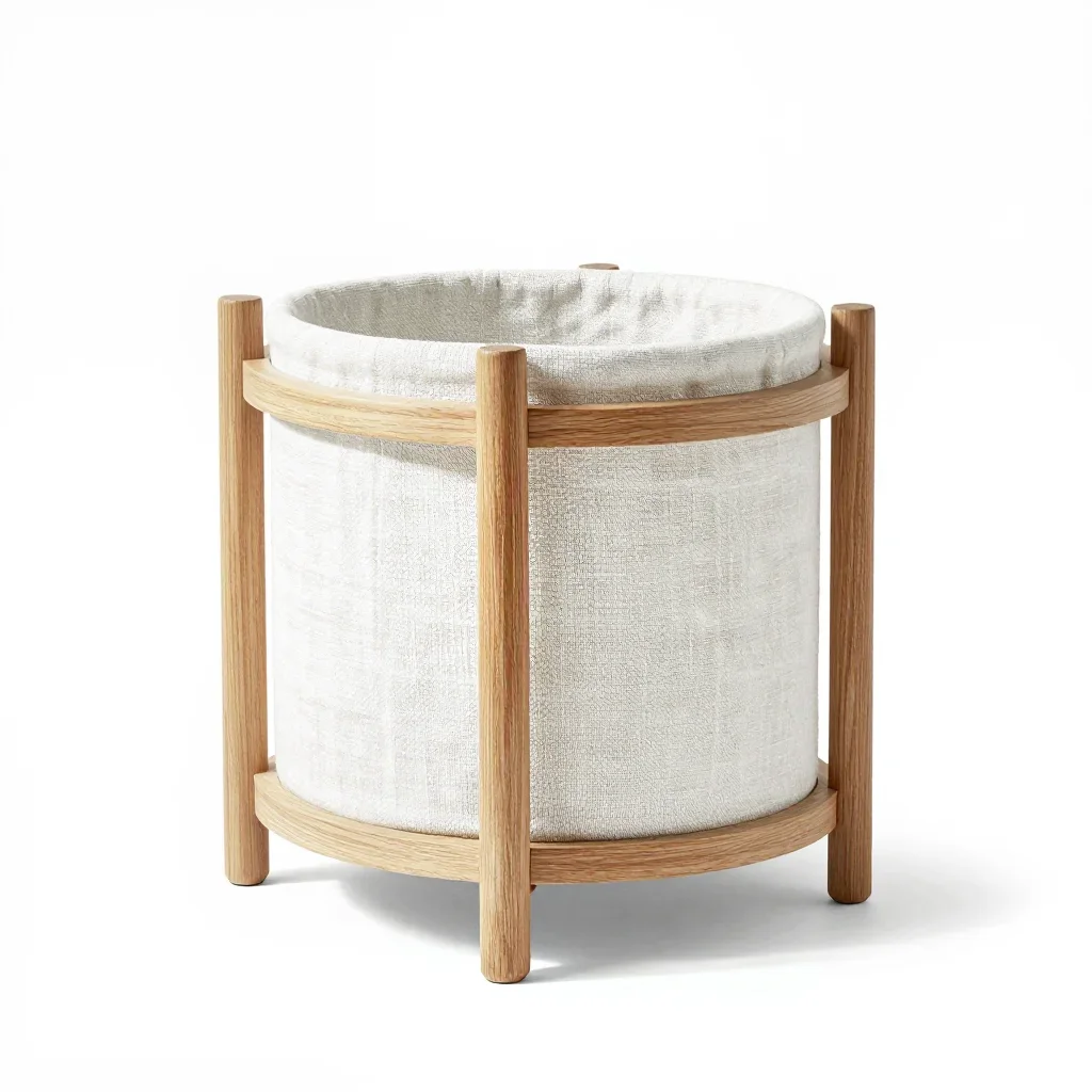 Boho side planter isolated on a white background