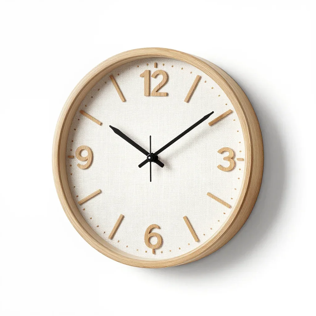 Boho wall clock isolated on a white background