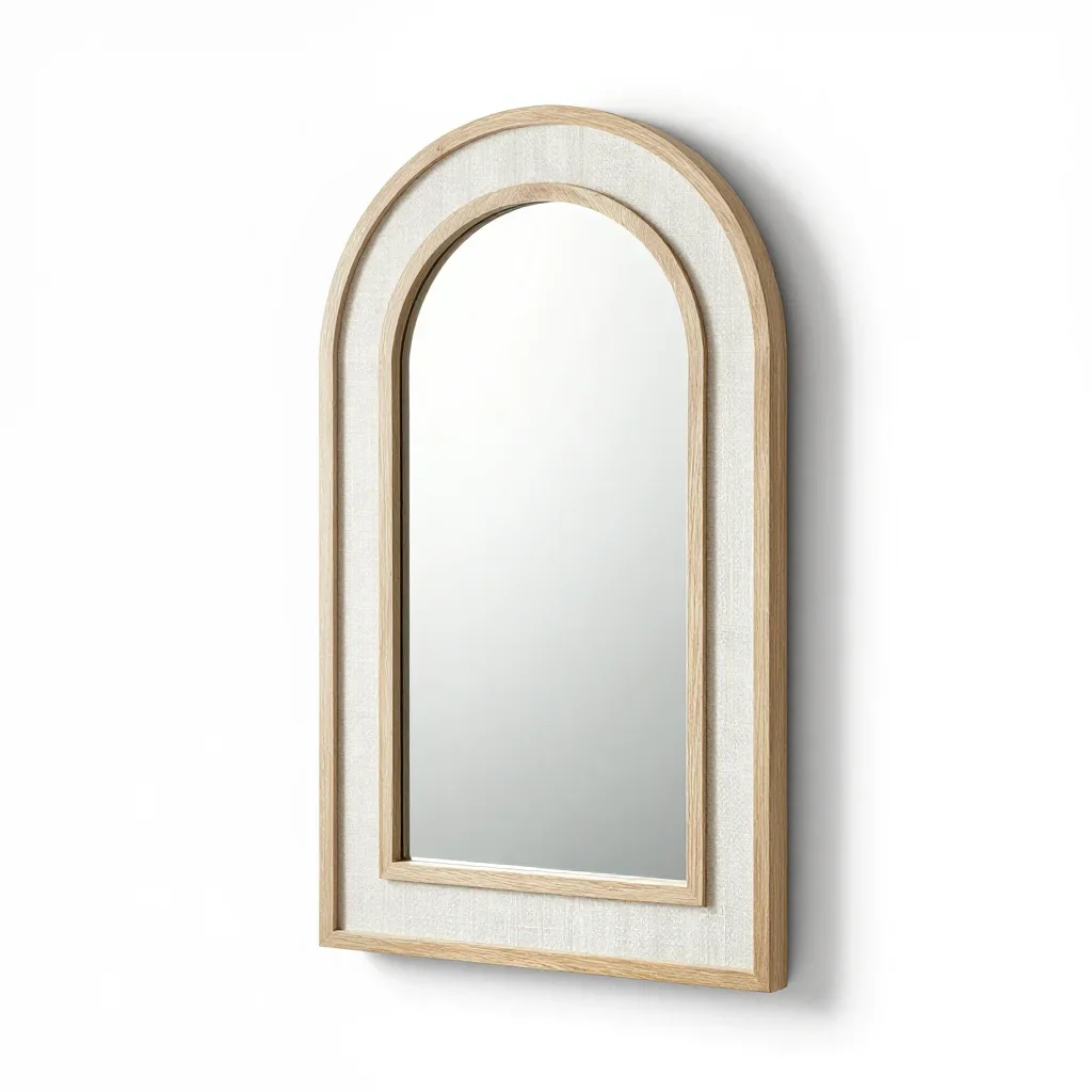 Boho wall mirror isolated on a white background