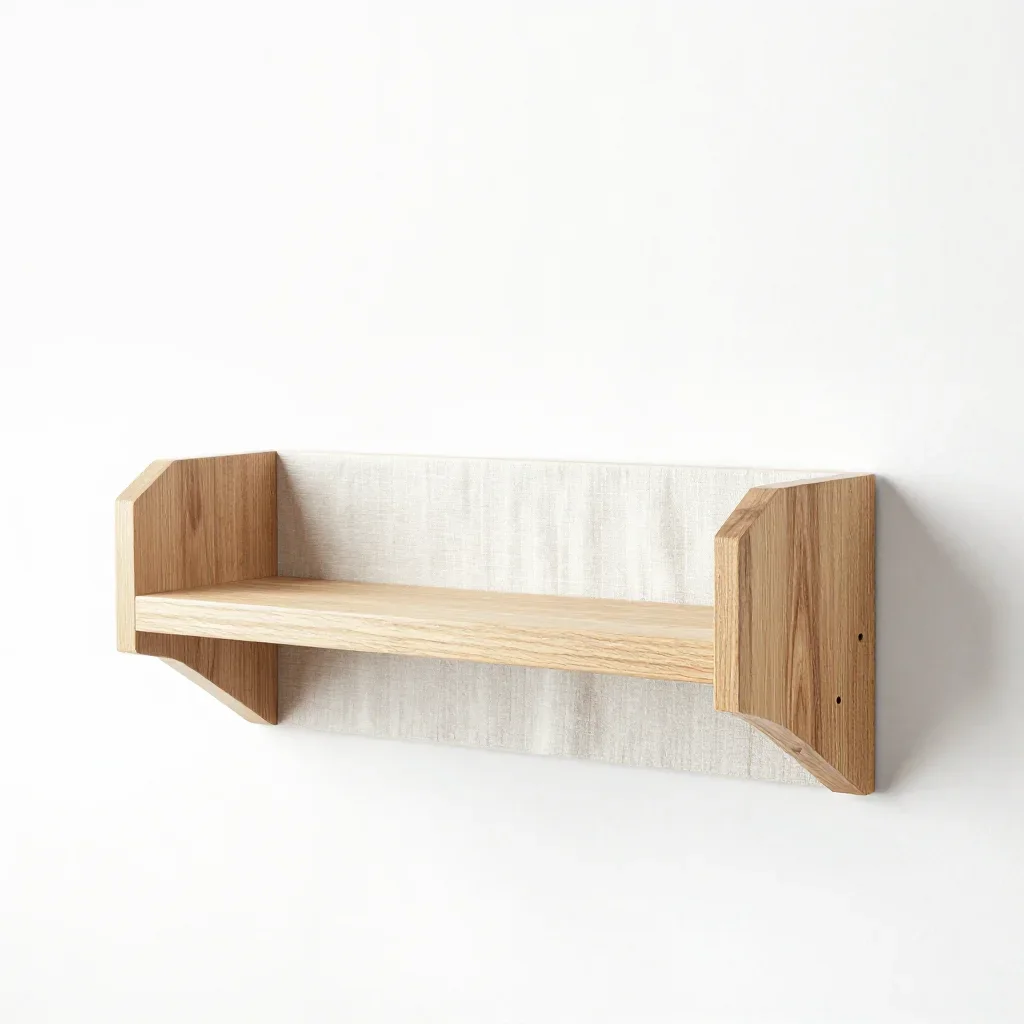 Boho wall shelf isolated on a white background