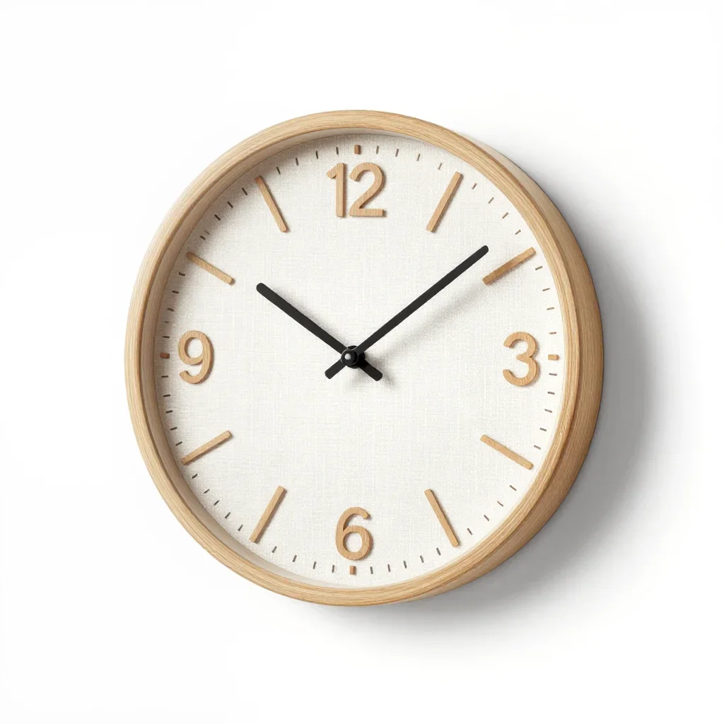 Maximalist wall clock isolated on a white background