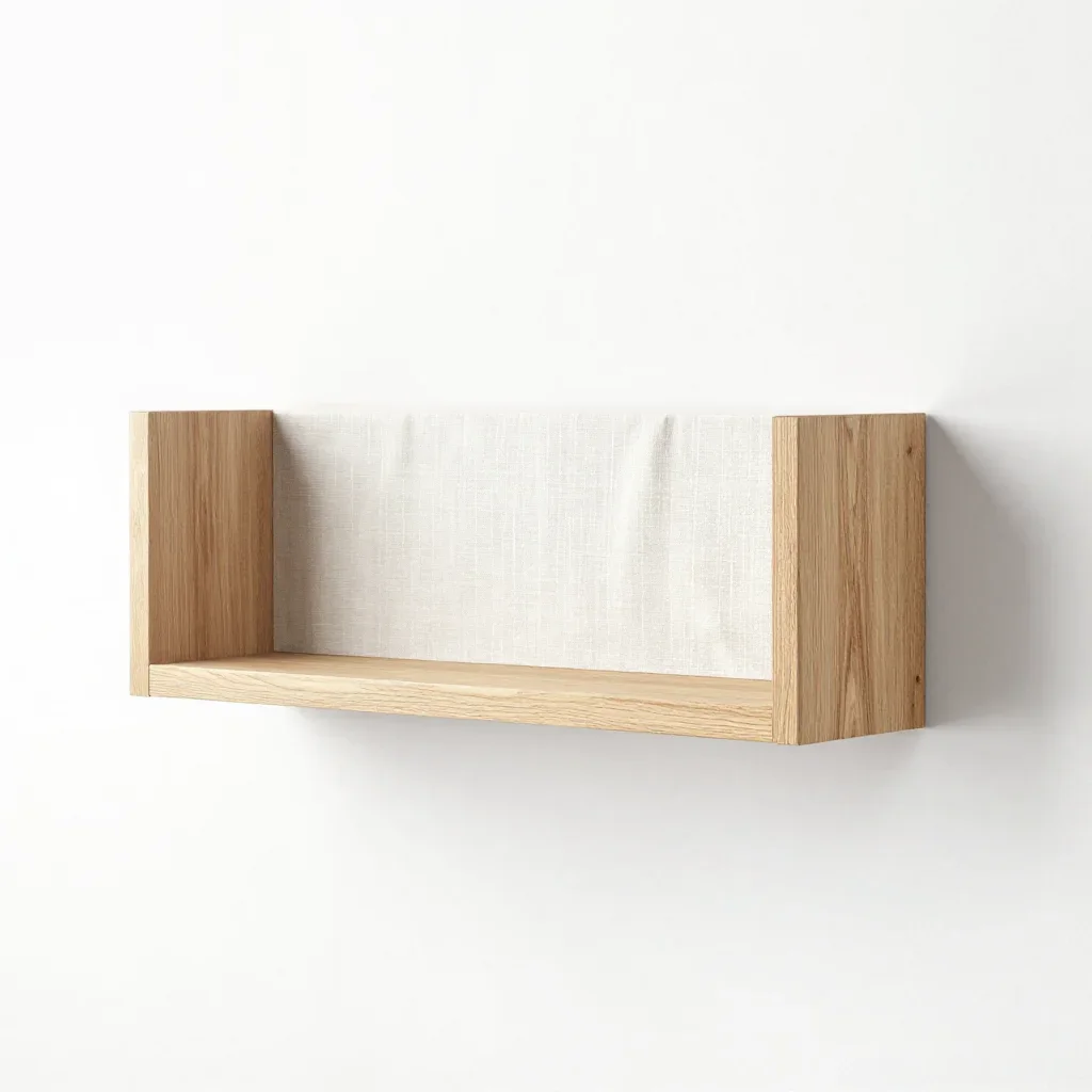 Maximalist wall shelf isolated on a white background