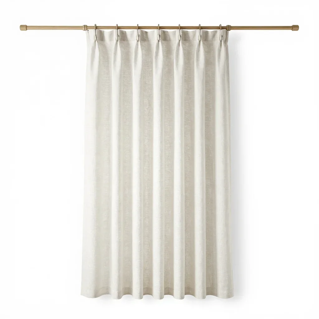 Minimalist curtain isolated on a white background