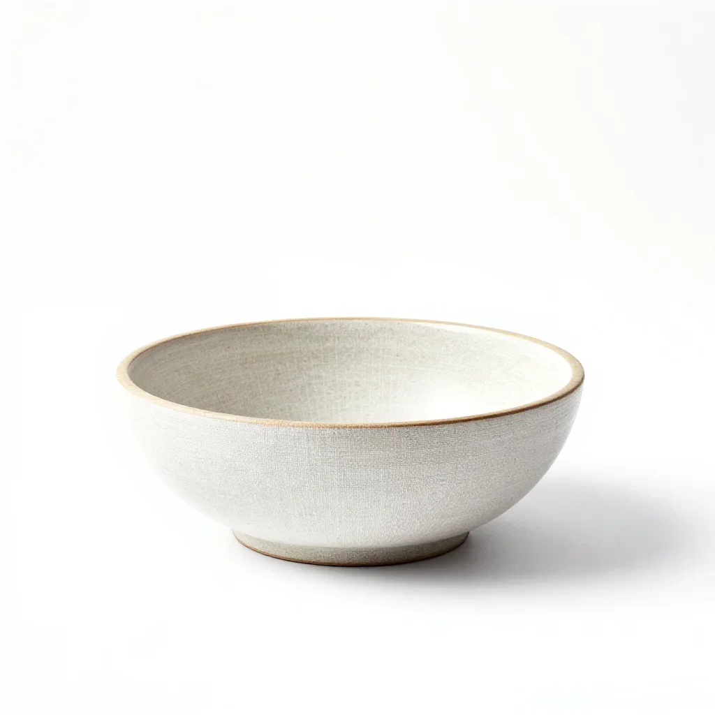 Minimalist fruit bowl isolated on a white background