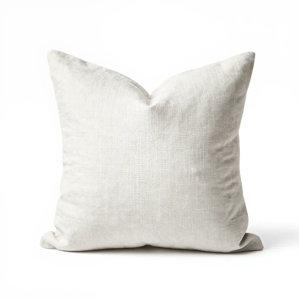 Minimalist throw pillow isolated on a white background