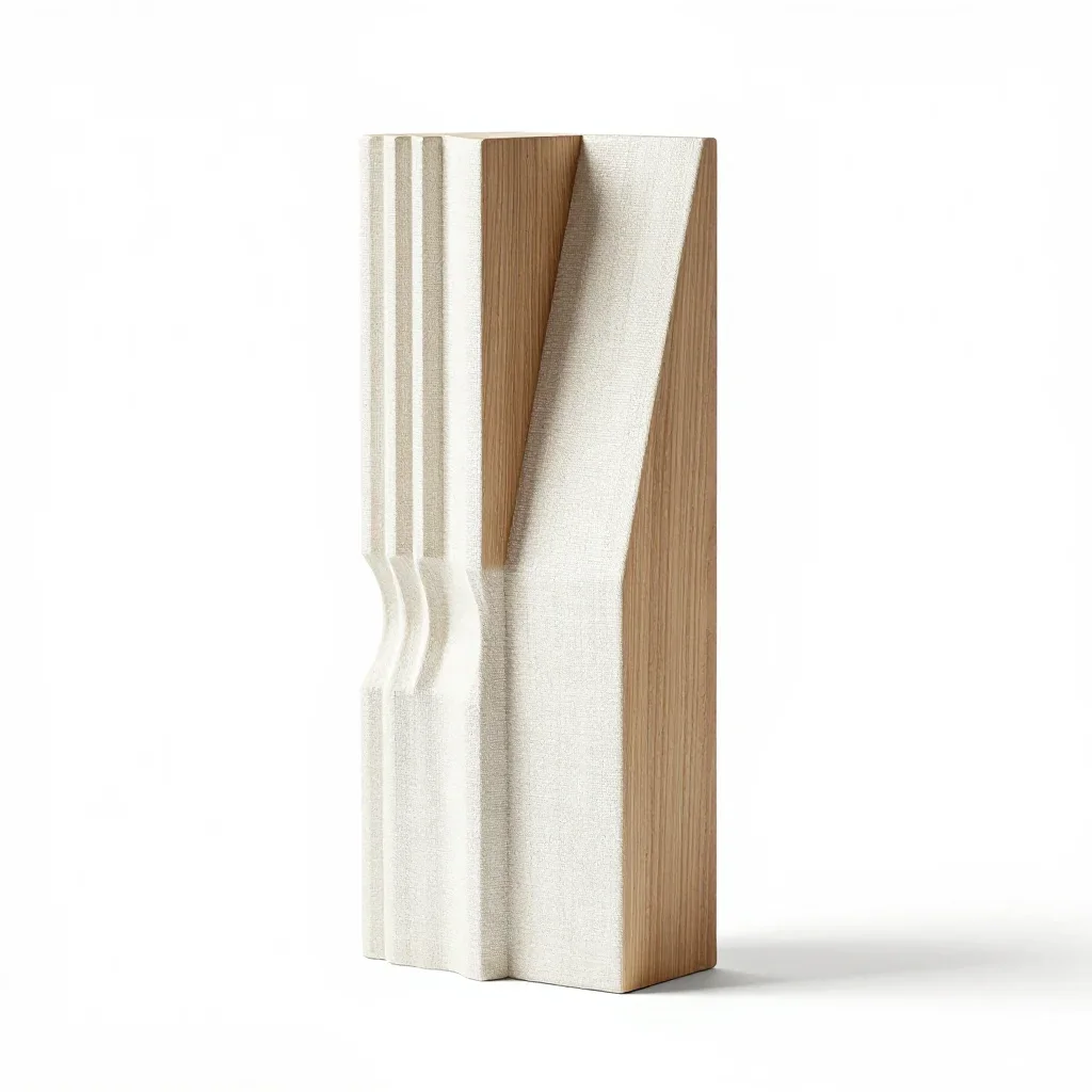 Art deco sculpture isolated on a white background