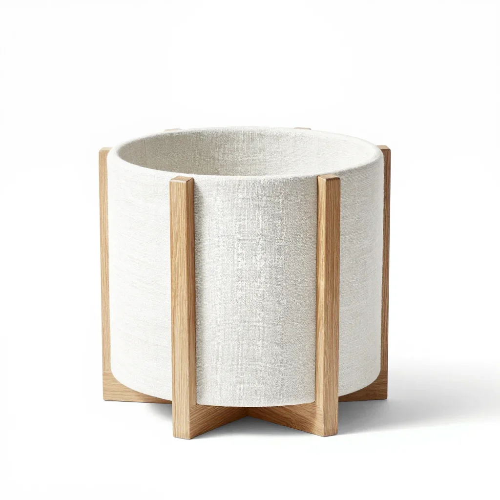 Art deco side planter isolated on a white background