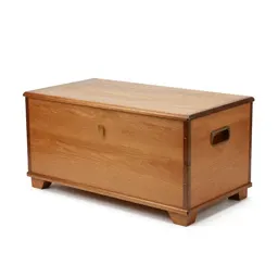 Wooden steamer trunk
