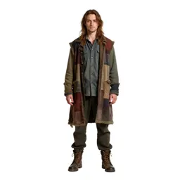 Fae trickster in patchwork