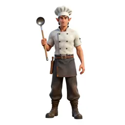 Halfling cook with a ladle