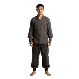 Monastic warrior with wrapped hands