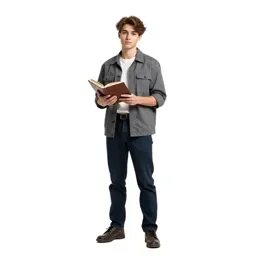 Young apprentice with a spellbook
