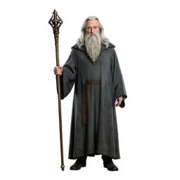 Elder wizard with a rune staff