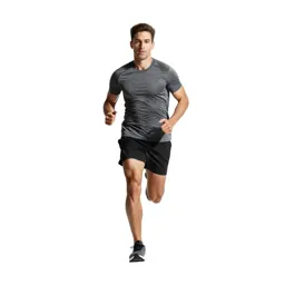 Long-distance runner mid-stride