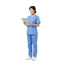 Nurse checking a chart