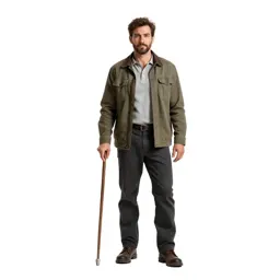 Shepherd with a crook
