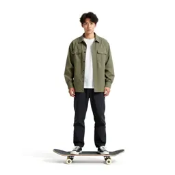 Skateboarder with a board underarm