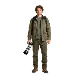 Wildlife photographer with a long lens