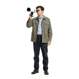 Astronomer at a telescope eyepiece