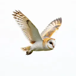 Barn owl in flight