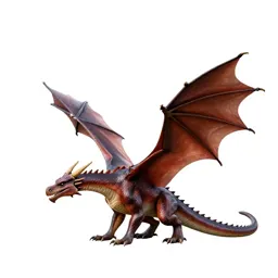 Dragon with folded wings
