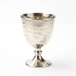 Goblet of hammered silver