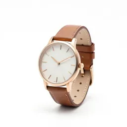 Wristwatch with a leather strap