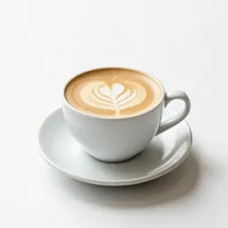 Flat white in a ceramic cup