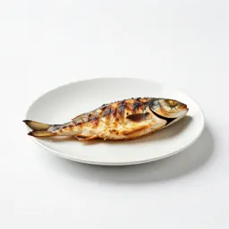 Grilled fish on a plate