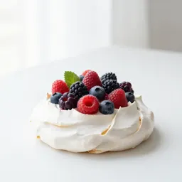 Pavlova with berries