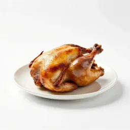Roast chicken on a board