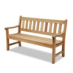 Garden bench with slats