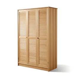 Wardrobe with louvred doors