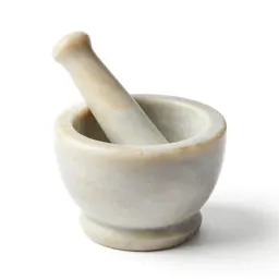 Marble mortar and pestle