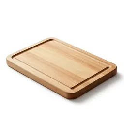 Wooden cutting board with a juice groove