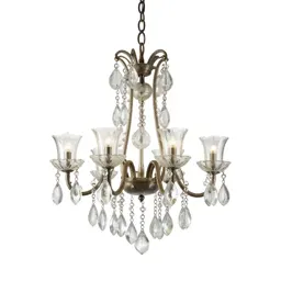 Chandelier with glass drops