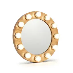 Mirror with bulb surround
