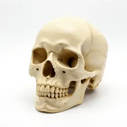Human skull anatomical model