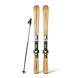 Pair of skis with poles