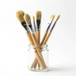 Jar of brushes