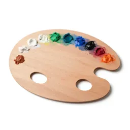 Artist palette with paint