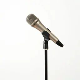Boom microphone on a stand