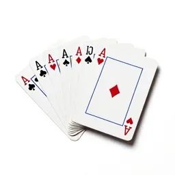 Deck of playing cards fanned out