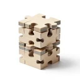 Jigsaw puzzle piece stack