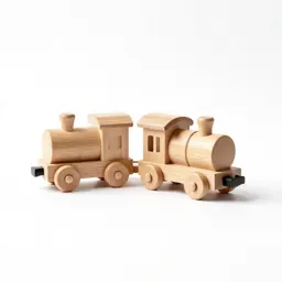 Wooden train track piece