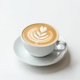 Flat white with latte art