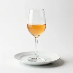 Glass of natural orange wine