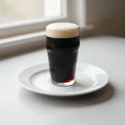 Pint of stout settling